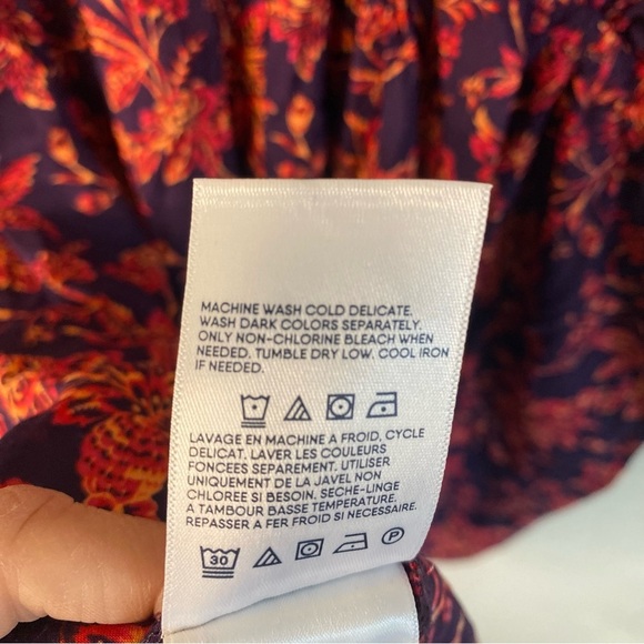 Women's Lands End Modal Purple Red Floral Dress Cover Up Big Sleeves Medium - Picture 13 of 14